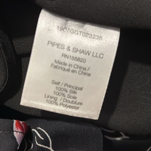 Veronica Beard Black Floral Vanity Silk Midi Skirt Size 4 - Picture 8 of 9